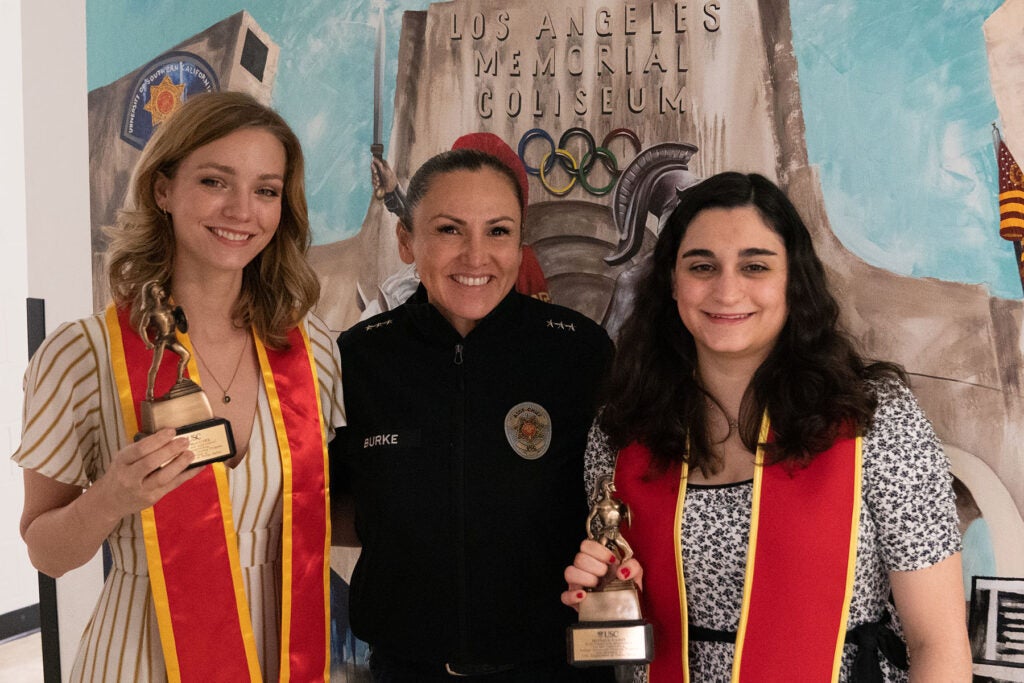 Riley McGuire, Assistant Chief Alma Burke, Monica Caris 