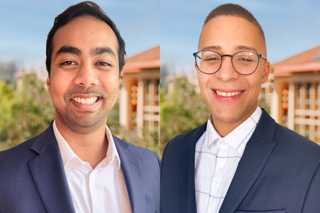 Jeremy Pathmanabhan, left, and Héctor Reyes