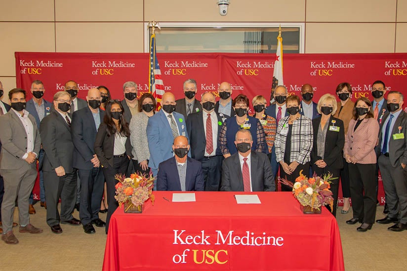 Group shot of Keck Hospital administrators