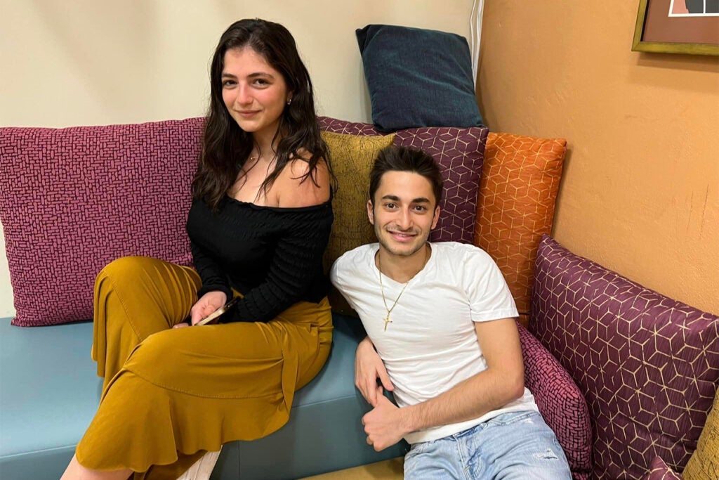 Nour Myra Geha and Anthony Khoory who are executive directors of the Middle Easter and North African Student Assembly.