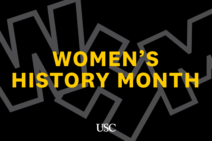 Graphic that says Women's History Month.