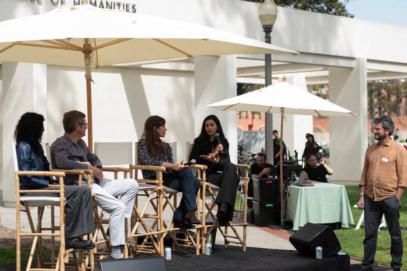 Photo of panelists at the Arts and Climate Collective Festival at USC