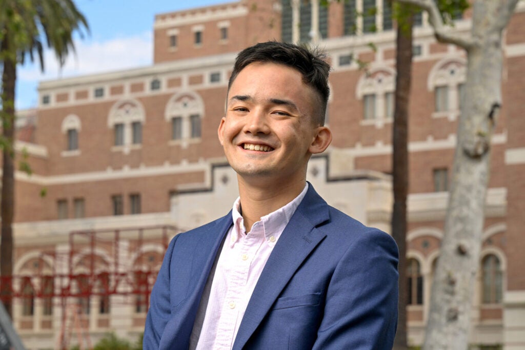 Photo of Salutatorian Liam Tsao at USC